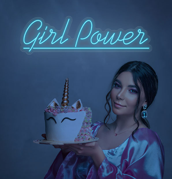 Girl Power Birthday Neon Sign