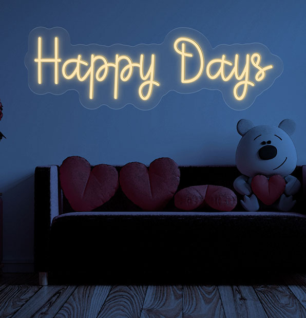 Happy Days Neon Sign