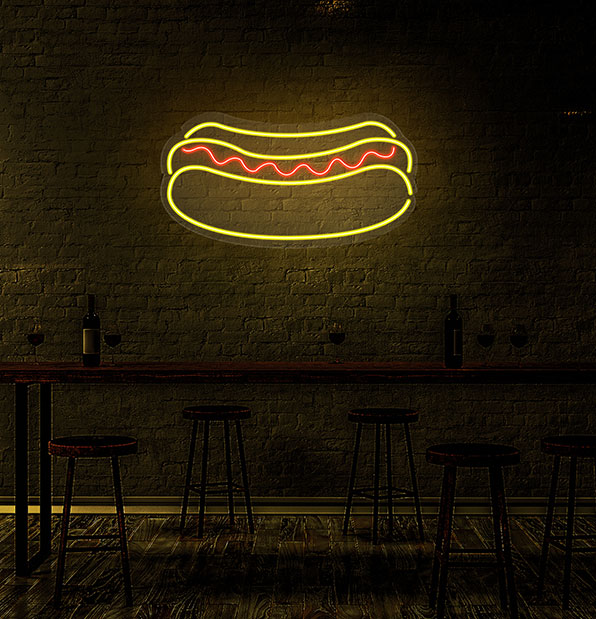 Hot Dog Neon Sign